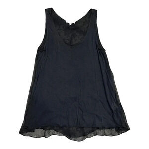 Adam by Adam Lippes Black Sheer Viscose Top XS